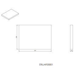 Plan Naturel Stilla 30x2,5x23 cm blanc (STILLAF03001)