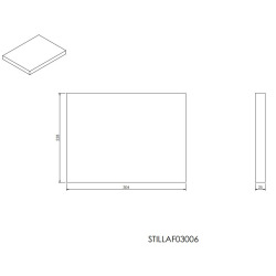 Plan Naturel Stilla 30x2,5x23 cm noir (STILLAF03006)