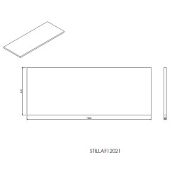 Plan Naturel Stilla 60x2,5x23 cm noir (STILLAF06010)