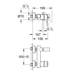  Concetto Mitigeur monocommande 1/2" Bain/Douche (32211001)
