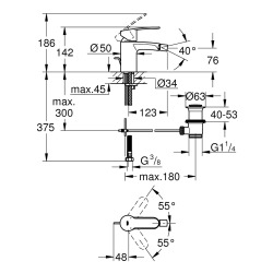  Eurostyle Cosmopolitan Mitigeur monocommande 1/2" Bidet Taille S (33565002)