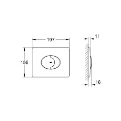  Plaque de Commande WC Skate Air (38506000)