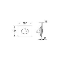 Grohe Skate Air Plaque de commande WC (38506SH0)