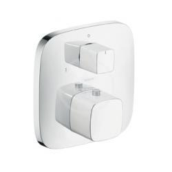 PURAVIDA Set de finition pour mitigeur thermostatique encastré avec robinet d'arrêt et inverseur (15771400)