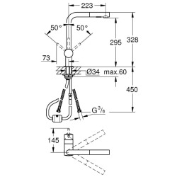 Grohe Minta Mitigeur monocommande Evier, Chrome (30274000)