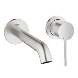 Grohe ESSENCE NEW - Façade de Mitigeur monocommande 2 trous lavabo Taille M SuperSteel (19408DC1)