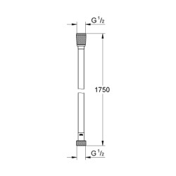  Silverflex Flexible de douche 1750 mm , Supersteel (28388DC0)