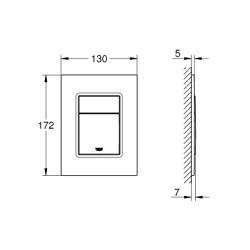  Skate Cosmopolitan Plaque de commande, Blanc Alpin (37535SH0)