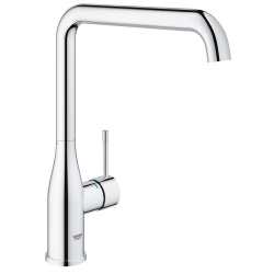 Grohe Concetto Mitigeur cuisine semi-pro avec flexible hygiénique noir et  douchette 2 jets, Chrome (31491000) - Livea Sanitaire