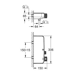 Grohe Grohtherm SmartControl Mitigeur thermostatique Douche (34719000)