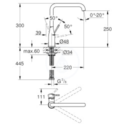 Grohe Essence Mitigeur monocommande Evier - Hard Graphite (30269A00)