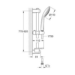 Grohe Euphoria 110 Massage Ensemble de douche complet 3 jets (27226AL1)