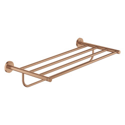 Grohe Essentials Rack porte-serviettes en métal avec fixations cachées, Warm Sunset brossé (40800DL1)