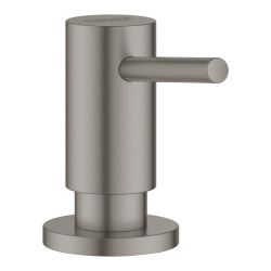 Grohe Cosmopolitan Distributeur de savon liquide avec pompe et réservoir 500ml, Hard Graphite brossé (40535AL0)