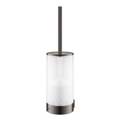 Selection Porte-balais de WC mural en verre et métal avec fixations cachées, Hard Graphite (41076A00)  Selection Porte-balais de WC mural en verre et métal avec fixations cachées, Hard Graphite (41076A00)