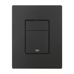 Grohe Even Plaque de commande double touche, Technologie anti-empreintes, Noir mat (38966KF0)