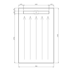 JACKOBOARD Receveur à carreler Aqua line easy avec barrette 140x90 cm (4526630)