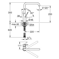 Essence Mitigeur monocommande Evier chrome (30269000)  Essence Mitigeur monocommande Evier chrome (30269000)