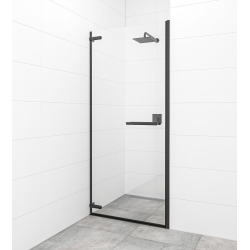 Tex Set complet Porte de douche coulissante verre transparent Easy Clean, glissières silencieuses 120x195cm (TEXD120CRT01)