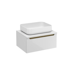 Naturel Meuble de salle de bain sous lavabo Naturel Stilla 60x30x45 cm blanc (STILLAD06007DBI)