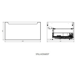 Naturel Meuble de salle de bain sous lavabo Naturel Stilla 60x30x45 cm blanc (STILLAD06007DBI)