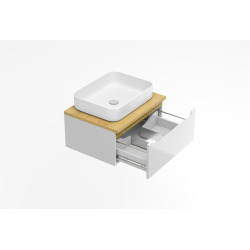  Meuble de salle de bain sous lavabo Naturel Stilla 60x30x45 cm blanc (STILLAD06007DBK)