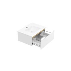 Meuble de salle de bain avec lavabo Naturel Stilla 60x30x45 cm blanc (STILLAD06007U1)