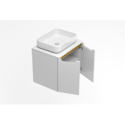  Meuble de salle de bain sous lavabo Naturel Stilla 60x60x45 cm blanc (STILLAD06033DBI)