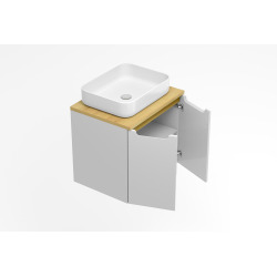  Meuble de salle de bain sous lavabo Naturel Stilla 60x60x45 cm blanc (STILLAD06033DBK)