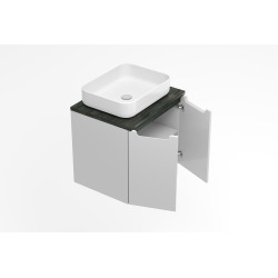  Meuble de salle de bain sous lavabo Naturel Stilla 60x60x45 cm blanc (STILLAD06033DC)