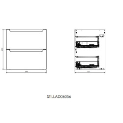 Naturel Meuble de salle de bain sous lavabo Naturel Stilla 60x60x45 cm blanc (STILLAD06056DC)