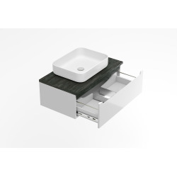 Meuble de salle de bain sous lavabo Naturel Stilla 80x30x45 cm blanc (STILLAD08005DC)