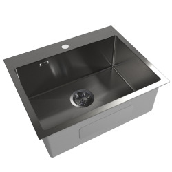 Swiss Aqua Technologies Aurum évier à encastrer en acier inoxydable 304, 55x45x21 cm, Gun Metal bross PVD