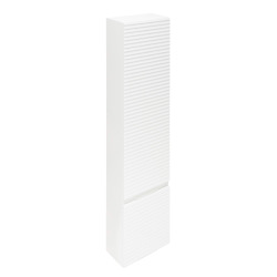 Naturel Meuble colonne suspendue salle de bain strié Savona 40,2x157x21,7 cm blanc brillant (SAVONAV40BI)