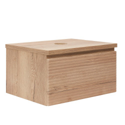  Meuble sous lavabo salle de bain Naturel Savona 98x43x44,8 cm chêne halifax mat (SAVONA100DHD)