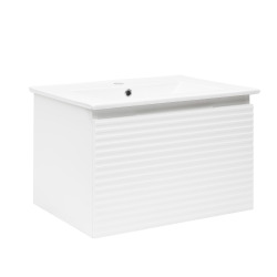 Naturel Meuble et lavabo de salle de bain Naturel Savona 78x43x44,8 cm blanc brillant (SAVONA80BI)