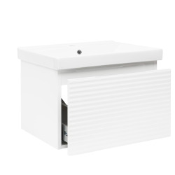 Naturel Meuble de salle de bain avec lavabo Naturel Savona 78x43x44,8 cm blanc brillant (SAVONA80BIU1)