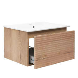 Meuble de salle de bain avec vasque Naturel Savona 78x43x44,8 cm chêne halifax mat (SAVONA80DH)