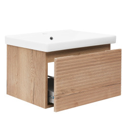  Meuble de salle de bain avec vasque Naturel Savona 78x43x44,8 cm chêne halifax mat (SAVONA80DHU1)