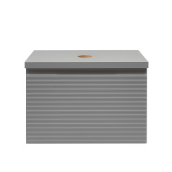 Naturel Meuble de salle de bain sous lavabo Naturel Savona 78x43x44,8 cm gris mat (SAVONA80GMD)