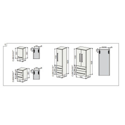 Meuble de salle de bain bas Naturel Cube Way 32,5x51x33 cm béton (CUBE2N32BE)