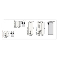 Naturel Meuble de salle de bain haut Naturel Cube Way 32,5x162,5x33 cm chêne Wellington (CUBE2V35DW)