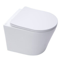 Pack WC Bâti-support + WC Swiss Aqua Technologies sans bride et fixations invisibles + Plaque blanche (ViConnectInfinitio-2)