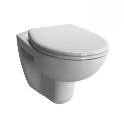  Pack Bati-support Geberit Duofix 112cm + WC suspendu Vitra Normus + Abattant softclose + Plaque blanche (NormusGeb1)