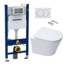 Geberit Pack WC Bati-support Geberit + WC Swiss Aqua Technologies Infinitio sans bride