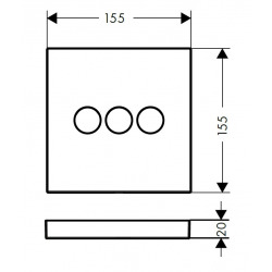 Set de finition Robinet d'arrêt ShowerSelect E pour 3 fonctions