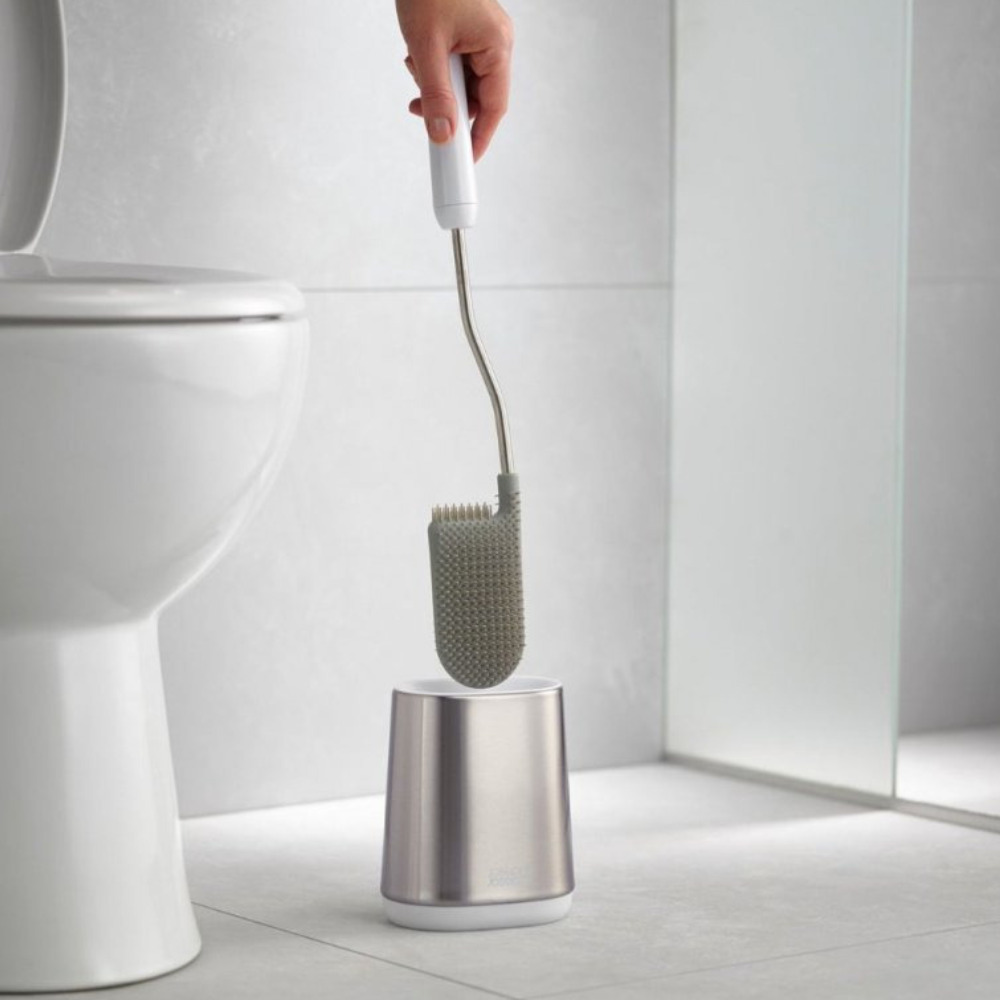 Brosse de toilette universelle en acier inoxydable | Brosse WC | WC |  Toilettes | | bol