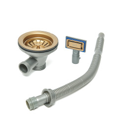 Swiss Aqua Technologies Aurum Évier de cuisine encastrable inox 304, 1 bac, 55x45x21 cm, Cuivre brossé PVD  Swiss Aqua Technologies Aurum Évier de cuisine encastrable inox 304, 1 bac, 55x45x21 cm, Cuivre brossé PVD