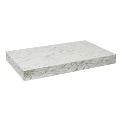 Naturel plan vasque 83,5x8x50 cm, blanc effet marbre (DO8050MCB)