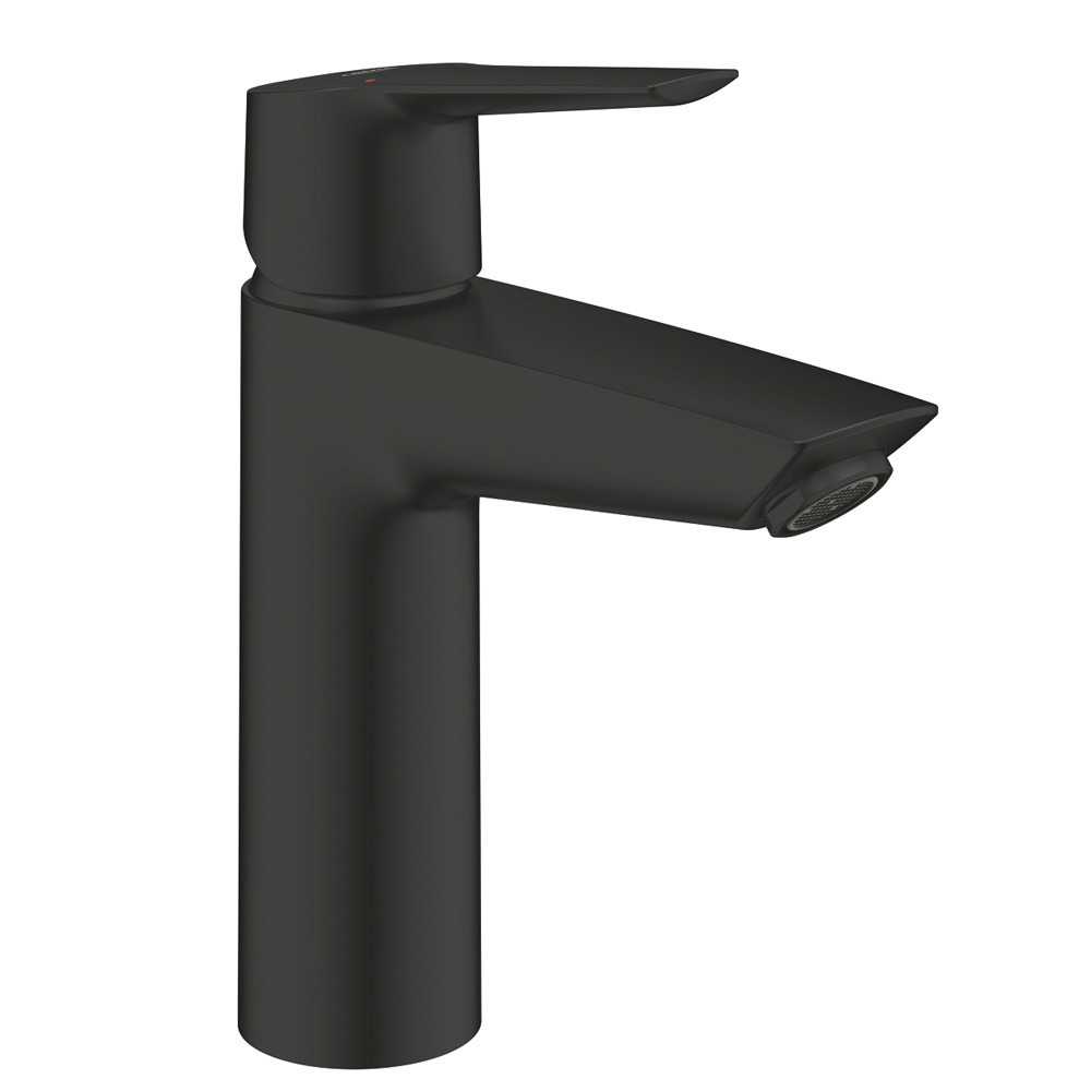 Grohe Set de douche mitigeur bain/douche 1/2 + Douchette 2 jets + Barre  600 mm + Flexible + Mitigeur lavabo taille M, noir mat - Livea Sanitaire